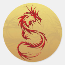 Dragon tribal autocollants