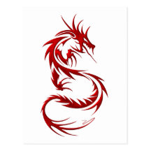 Dragon tribal cartes postales