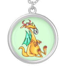 Dragon verrouillé de lèvre collier