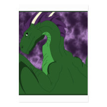 Dragon vert et pourpre frais cartes de visite professionnelles