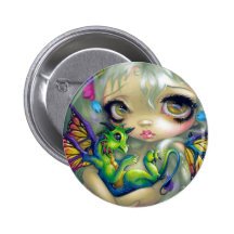 "Dragonling chéri bouton d'IV" Badges Avec Agrafe