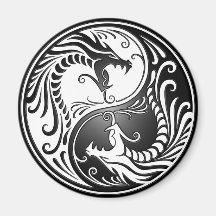 Dragons de Yin Yang Aimant Pour Réfrigérateur