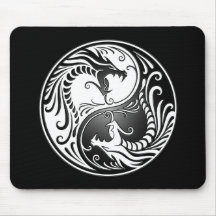 Dragons de Yin Yang Tapis De Souris