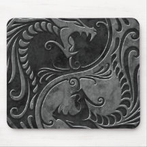 Dragons en pierre de Yin Yang Tapis De Souris