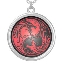 Dragons, rouge et noir de Yin Yang Bijouterie Fantaisie
