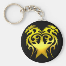 DRAGONS TRIBAUX D'ÉTOILE D'OR PORTE-CLEFS