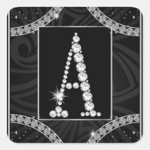 Drapé dans les diamants - parafez A Autocollants