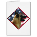 Drapeau 2 de Malinois de Belge Carte De Vœux