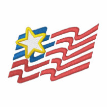 Drapeau abstrait polos brodés