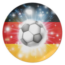 Drapeau allemand du football assiettes pour soirée