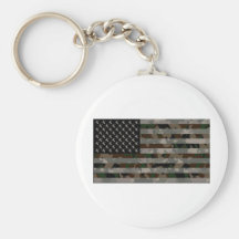 Drapeau américain camouflé porte-clé