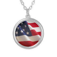 Drapeau américain collier personnalisé