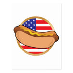 Drapeau américain de hot-dog cartes postales