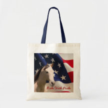 Drapeau américain de sac fourre-tout à cheval