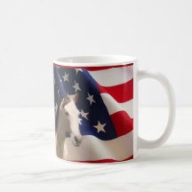 Drapeau américain de tasse de cheval