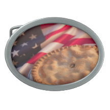DRAPEAU AMÉRICAIN ET TARTE AUX POMMES BOUCLES DE CEINTURE