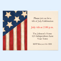 Drapeau américain invitations
