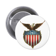 Drapeau américain patriotique vintage et Eagle cha Badge