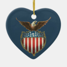 Drapeau américain patriotique vintage et Eagle cha Décoration Pour Sapin De Noël