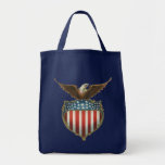 Drapeau américain patriotique vintage et Eagle cha Sac De Toile
