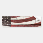 Drapeau américain peint sur la texture en bois rus autocollants pour voiture