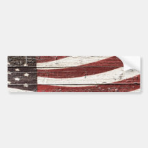 Drapeau américain peint sur la texture en bois rus autocollants pour voiture