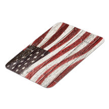 Drapeau américain peint sur la texture en bois rus magnet en vinyle