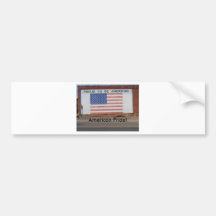 Drapeau américain peint sur le vieux bâtiment autocollants pour voiture