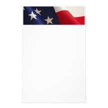 Drapeau américain stationnaire papier à lettre personnalisé