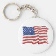 Drapeau américain vintage Keychain Porte-clés
