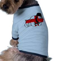Drapeau anglais de l'anglais de bouledogue t-shirt pour animal domestique