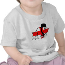 Drapeau anglais snob de l'anglais de bouledogue t-shirt