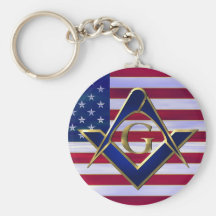 Drapeau avec le carré et les boussoles porte-clefs