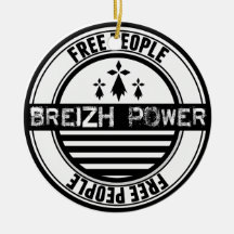 Drapeau Bretagne Breizh free people Décoration Pour Sapin De Noël