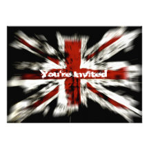Drapeau BRITANNIQUE abstrait Invitation