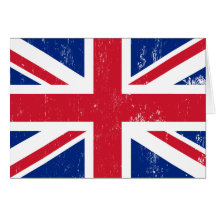 Drapeau britannique BRITANNIQUE de l'anglais de la Carte De Vœux