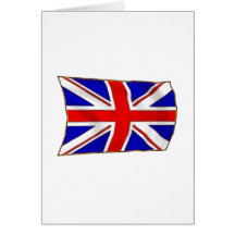 Drapeau britannique cartes de vœux