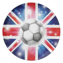 Drapeau BRITANNIQUE du football Assiettes Pour Soirée