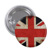 Drapeau BRITANNIQUE grunge de fierté BRITANNIQUE Badge Avec Épingle
