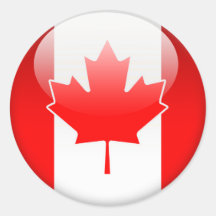 Drapeau canadien 2,0 adhésifs ronds
