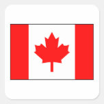 Drapeau canadien stickers carrés