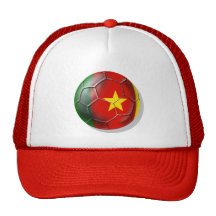 Drapeau canerounais de ballon de football du Camer Casquettes De Camionneur
