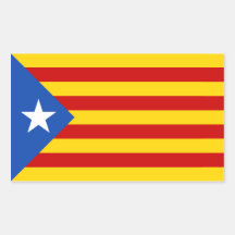 Drapeau catalan de l'indépendance de QUATRE "L'Est Autocollant En Rectangle