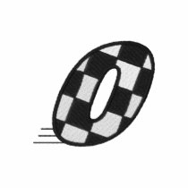Drapeau Checkered numéro 0 polos brodés