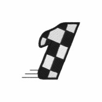 Drapeau Checkered numéro 1 polos brodés