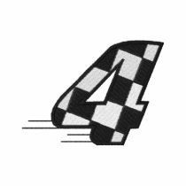 Drapeau Checkered numéro 4 polos brodés