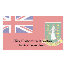 Drapeau civil des Îles Vierges britanniques, paren Cartes De Visite Personnelles