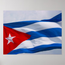 drapeau cubain affiche