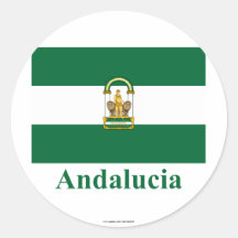 Drapeau d'Andalucía avec le nom Adhésif