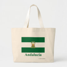 Drapeau d'Andalucía avec le nom Sac
